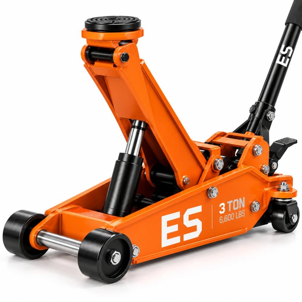 EMOSONG 3-Ton Heavy-Duty Steel Floor Jack, 5.25–21 in Lift